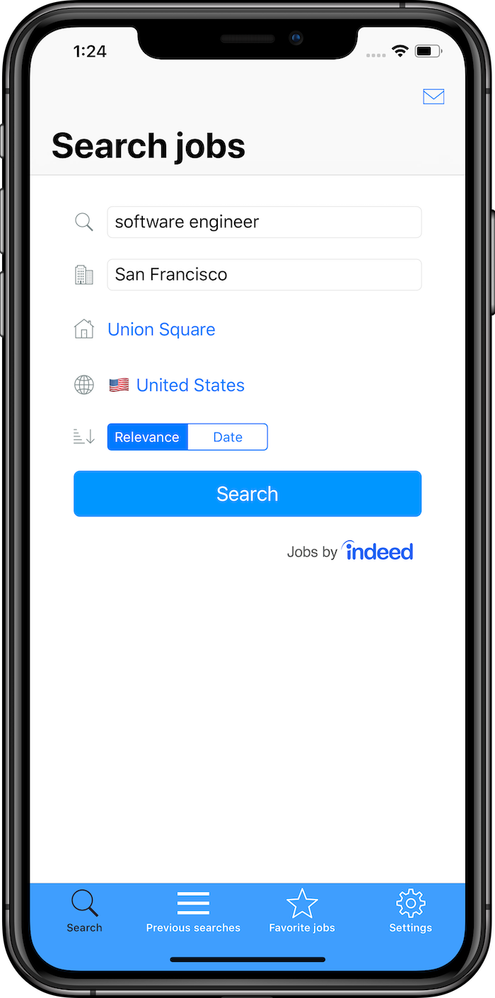 Jobs on map iOS app Jobs on map iOS app