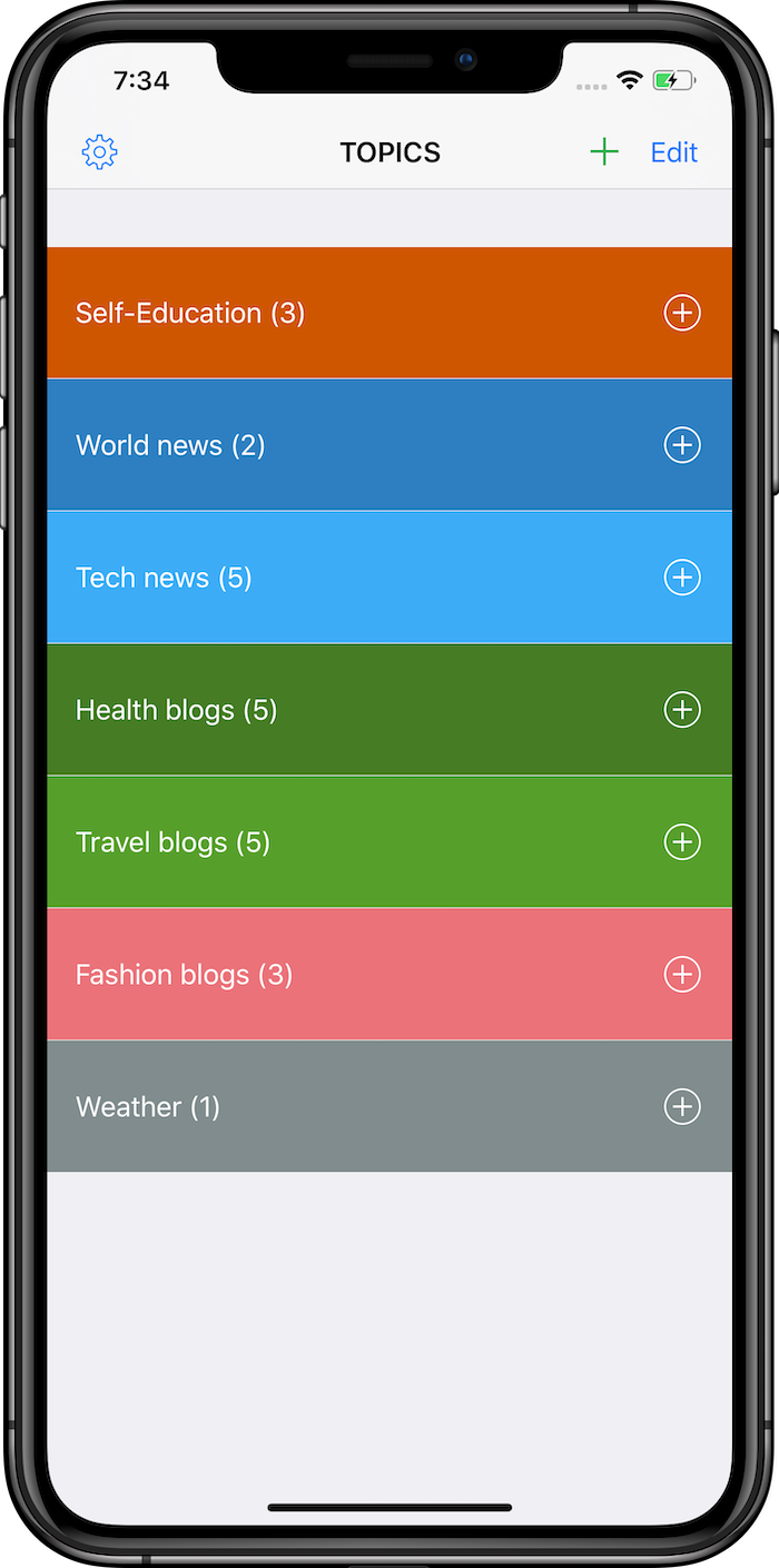 News Tracker iOS app News Tracker iOS app